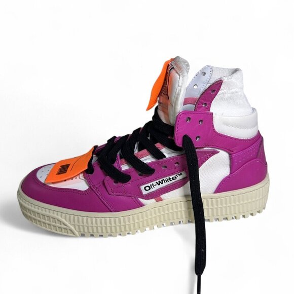 OFF-WHITE Women's Sneakers Off-Court 3.0 High-Top Fuschia Pink sz 36 NWOT - Picture 2 of 14